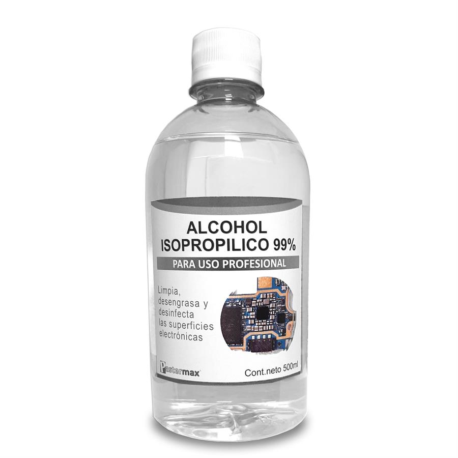 Alcohol isopropílico 99% pastermax botella 500ml