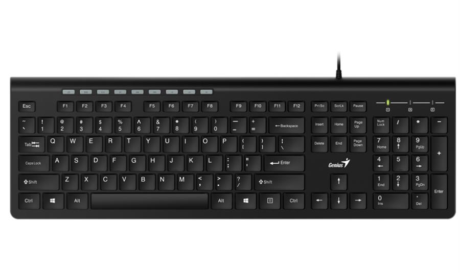 Teclado Genius SlimStar 230 II BLK USB Black