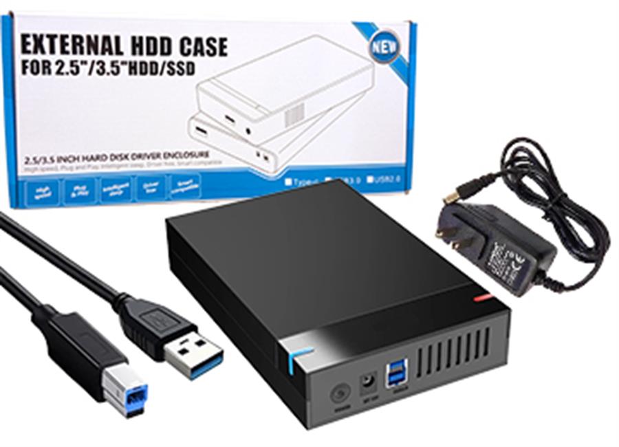 CARRY DISK 2.5 3.5 SATA USB 3.0 SHUOLE INCLUYE CABLE USB 3.0 Y TRANSFORMADOR 12V 2A