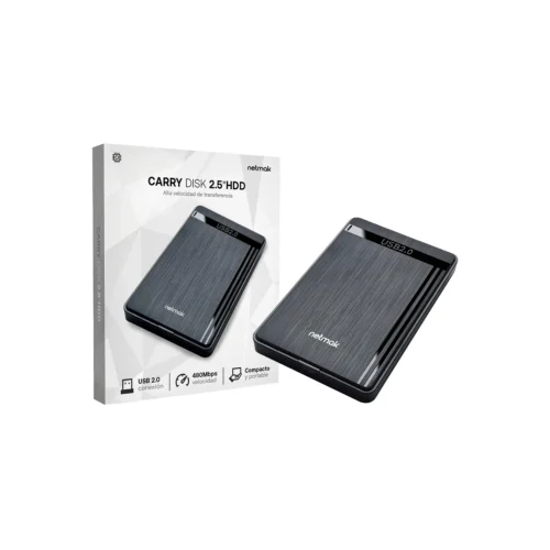 CARRY DISK 2.5 SATA USB 3.0 NETMAK NM-CASE-3 CAJA PLASTICA - INCLUYE CABLE MICROUSB 3.0
