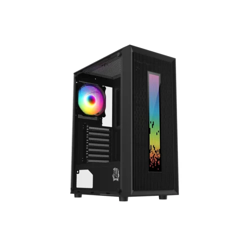 Gabinete Raptor Vortex TG Mid-Tower RGB Back Fan x1 + Led Front w/button control