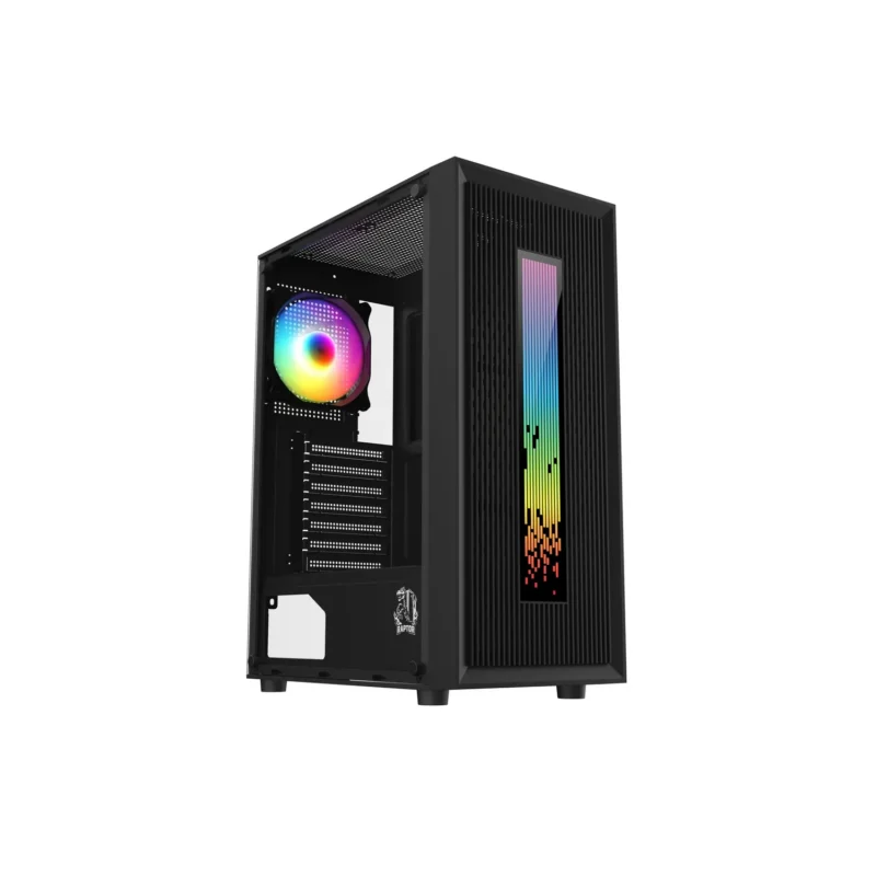 Gabinete Raptor Vortex TG Mid-Tower RGB Back Fan x1 + Led Front w/button control