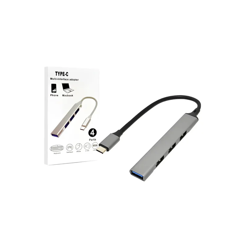 ID1042-HUB USB TIPO C A 4 PUERTOS USB 2.0 HUB USB TIPO C A 4 PUERTOS USB 2.0