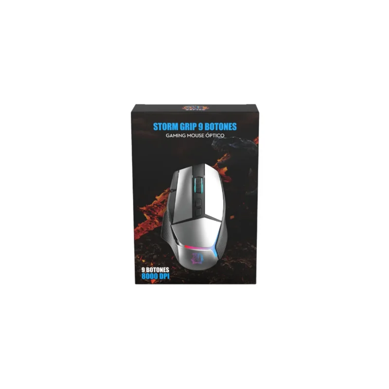 Mouse Raptor Storm Grip 9 botones 8000dpi retroiluminado