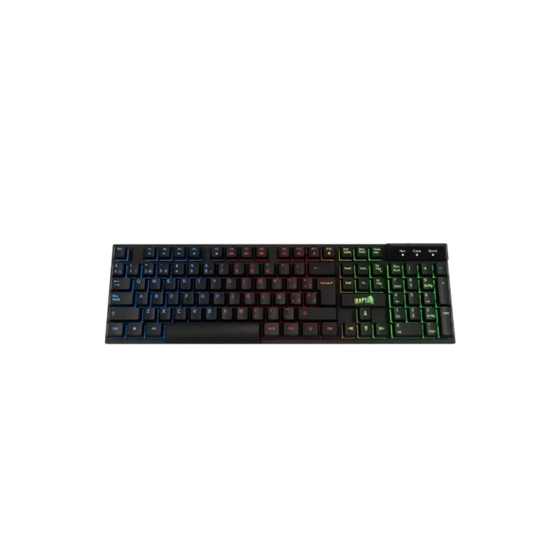 Teclado Raptor Fireclaw M1 Membrana Rainbow 7 colores