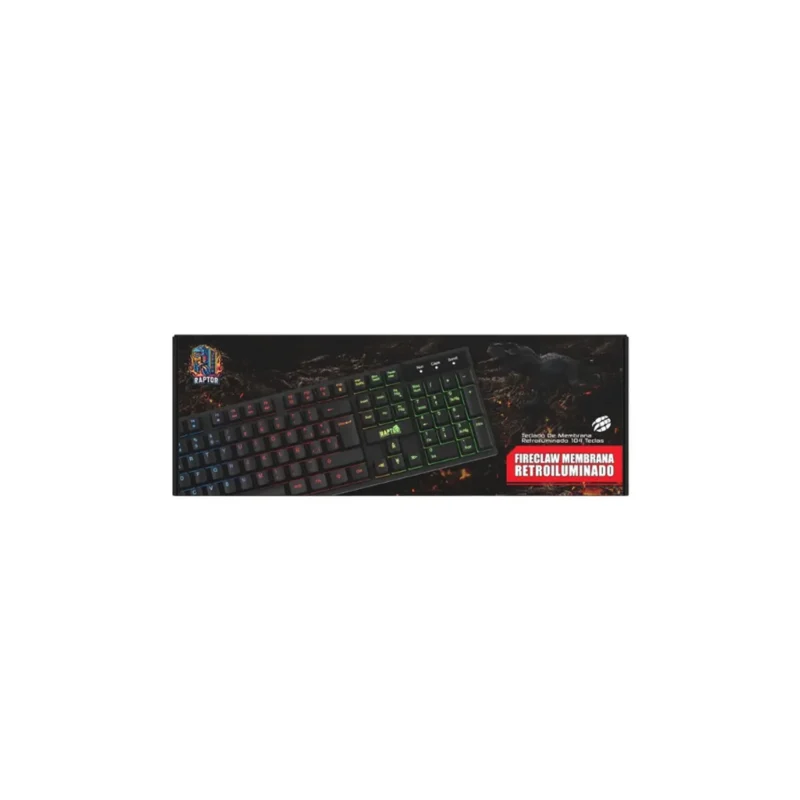 Teclado Raptor Fireclaw M1 Membrana Rainbow 7 colores