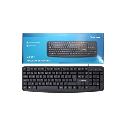 TECLADO SOLARMAX KB111 USB CABLE 1.2MTS MULTIMEDIA NEGRO